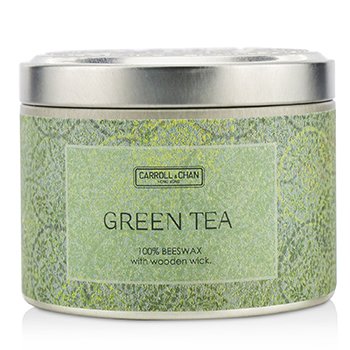 Tin Can 100% Vela de Cera de Abejas con Mecha de Madera - Green Tea