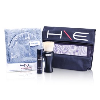 H\E Minerals Kit: Bálsamo de Labios SPF 15 + Brocha Facial + Guante + Bolso