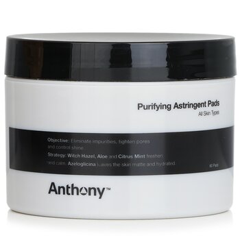 Anthony Logistics For Men Almohadillas Astringentes Purificantes (Para Todo Tipo de Piel)