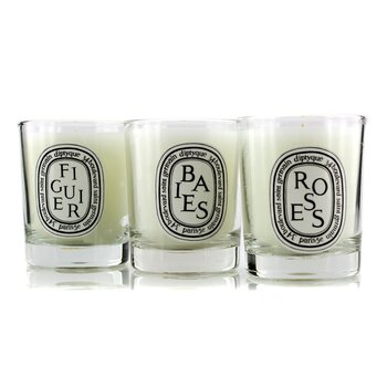 Diptyque Coffret Mini Velas: (Baies, Figuier, Roses)