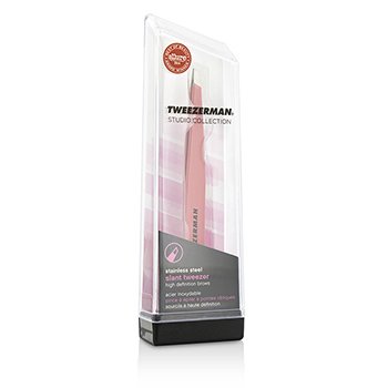Tweezerman Mini Pinzas Inclinadas - Color de Moda Geranium (Colección Estudio)
