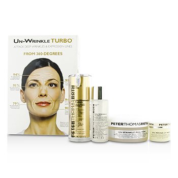 Un-Wrinkle Kit: Peel Pads 20pads + Turbo Face Serum 15ml/0.5oz + Night Cream 8g/0.3oz + Lotion 30ml/1oz