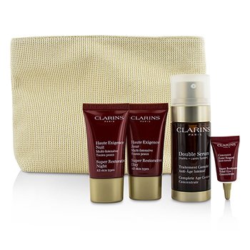 Skin-Replenishing Expert Set: Doble Suero 30ml + Super Restorative Crema Día 15ml + Crema Noche 15ml + Concentrado Ojos 3ml + Bolsa