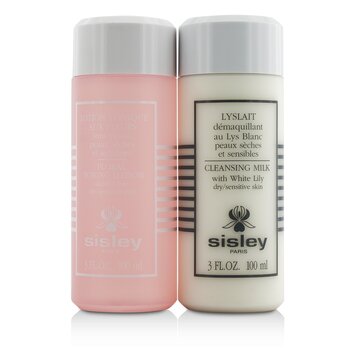 Cleansing Duo Travel Selection Set: Cleansing Milk w/ White Lily 100ml/3oz + Floral Toning Lotion 100ml/3oz