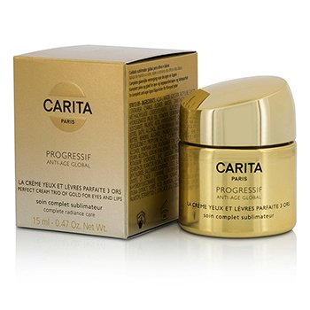 Progressif Anti-Age Global Perfect Cream Trio Of Gold For Eyes & Lips