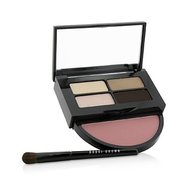 Instant Pretty Eye & Cheek Palette (3x Eye Shadow, 1x Metallic Eye Shadow, 1x Blush, 1x Mini Eye Shadow Brush)