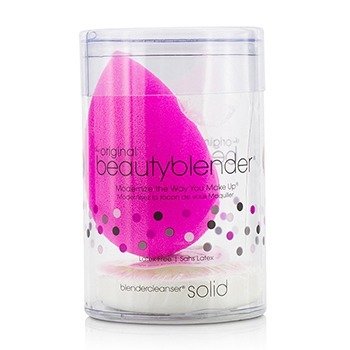 Kit BeautyBlender Con Mini Limpiador de Mezclador Sólido - Original (Pink)