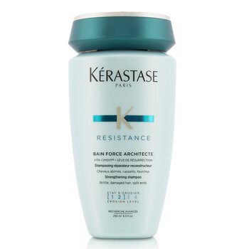 Kerastase Resistance Bain Force Architecte Champú Fortalecedor (Para Cabello Dañado, Quebradizo, Puntas Abiertas)