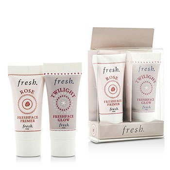 Set Prime & Brillo Dúo Pack : 1x Mini Rose Freshface Primer, 1x Mini Twilight Freshface Brillo