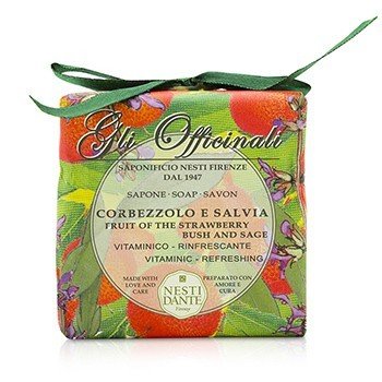 Gli Officinali Soap - Fruit Of The Strawberry Bush & Sage - Vitaminic & Refreshing