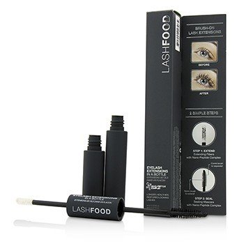 LashFood Extensiones de Pestañas en una Botella (1x Fibras Extendedoras, 1x Máscara Selladora)