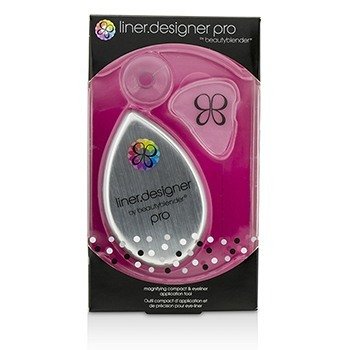 BeautyBlender Liner Designer (1x Eyeliner Application Tool, 1x Magnifying Mirror Compact, 1x Suction Cup) - Pro (White)