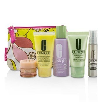 Set de Viaje: Jabón Facial 30ml + Loción 2 60ml + DDML 30ml + Suero 10ml + Todo Acerca de Ojos 7ml + Bolsa