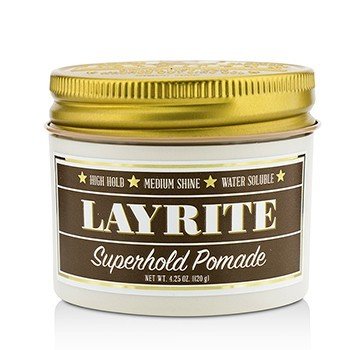 Layrite Pomada Súper Agarre (High Hold, Brillo Medio, Soluble en Agua)