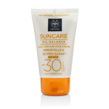 Suncare Oil Balance Crema Facial Textura Ligera SPF 30 -Con Tinte-