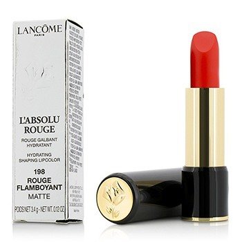 L' Absolu Rouge Color de Labios Moldeador Hidratante - # 198 Rouge Flamboyant (Mate)