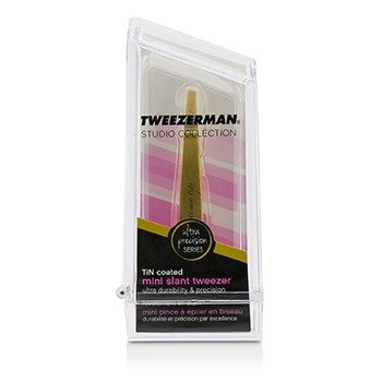 Tweezerman Mini Slant Tweezer Ultra Precision (Tin Coated) (Studio Collection)