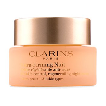 Clarins Extra-Firming Nuit Crema de Noche Regerante, Control de Arrugas - Todo Tipo de Piel