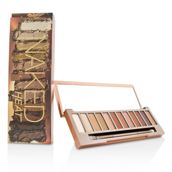 Paleta Naked Heat: 12x Sombras de Ojos, 1x Brocha de Doble Punta Mezcladora / Detalle Pliegues