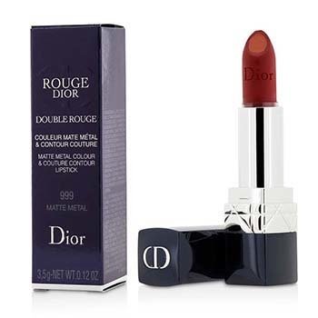 Rouge Dior Double Rouge Matte Metal Colour & Couture Contour Lipstick - # 999 Matte Metal