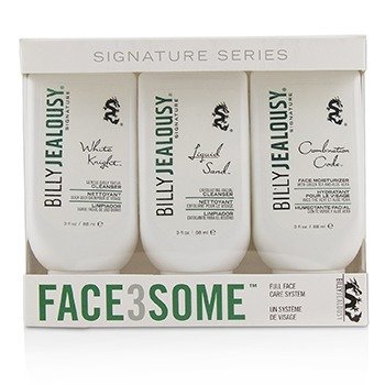 Billy Jealousy Kit Face3Some: Hidratante Facial 88ml + Limpiador Facial Hidratante 88ml + Limpiador Facial Diario Suave 88ml