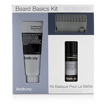 Kit Beard Basics: 1x Jabón Acondicionante de Barba 177ml, 1x Pre-Afeitado + Aceite Acondicionante de Barba 59ml, 1x Peine de Barba
