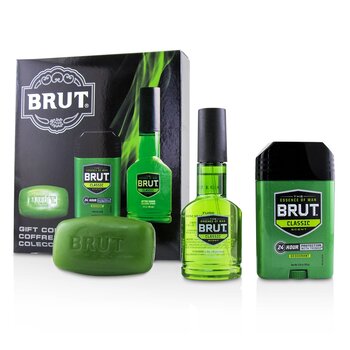 Brut Coffret: Colonia en Spray Para Después de Afeitar 88ml/3oz + Desodorante Sólido 70ml/2.25oz + Jabón en Barra Clásico 99g/3oz