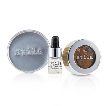 Stila Magnificent Metals Foil Finish Sombra de Ojos Con Mini Primer de Ojos Líquido Duradero - Comex Copper