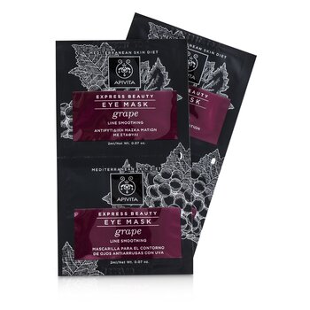 Apivita Express Beauty Mascarilla de Ojos con Uvas (Suavizante de Líneas)