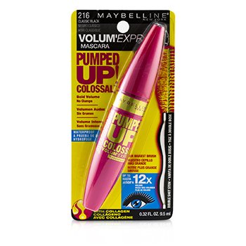 Maybelline Volum Express Pumped Up Colossal Máscara A Prueba de Agua - # Black