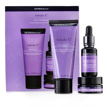 Kit Kakadu C Vitamin C Iluminant: Limpiador Diario 70ml + 20% Vitamin C Suero 15ml + Souffle de Ojos 15ml