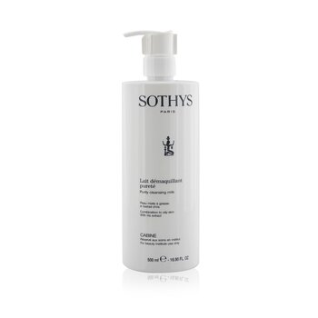 Sothys Purity Leche Limpiadora - Para Piel Mixta a Grasa, Con Extracto de Iris (Tamaño Salón)