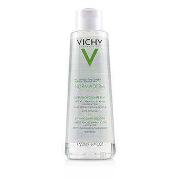 Vichy Normaderm Solución Micelar 3 En 1 - Limpia, Remueve Maquillaje & Calma el Rostro & Ojos (Para Piel Grasa / Sensible