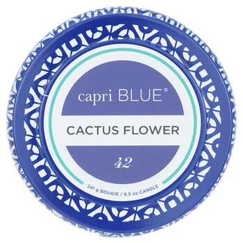 Capri Blue Printed Travel Tin Vela - Cactus Flower