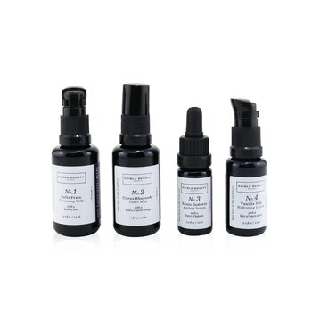 Kit & Edible Beauty On The Fly Mini de Viaje: Leche Limpiadora 15ml + Bruma de Tónico 30ml+ Ageless Suero 10ml + Loción Hidratante 15ml