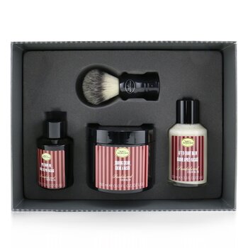 The Art Of Shaving Kit 4 Elements Shaving Tamaño Completo - Sandalwood: Aceite Pre-Afeitado 60ml + Crema de Afeitar 150ml + Bálsamo Para Después de Afeitar 100ml + Brocha de Tejón Original