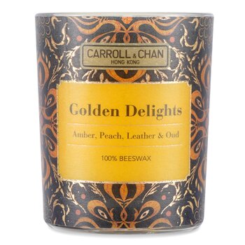 Vela en Vaso Votivo 100% de Cera de Abejas - Golden Delights