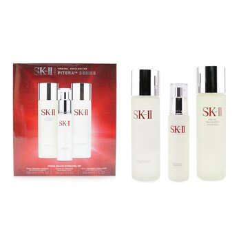 Set Pitera Deluxe Hydrating 3-Piezas: Esencia Tratamiento Facial 230ml + Emulsión Levante Facial 100g + Loción Aclarante Tratamiento Facial 230ml