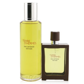 Terre D'Hermes Eau Intense Vetiver Coffret: Eau De Parfum Spray 30ml + Repuesto 125ml