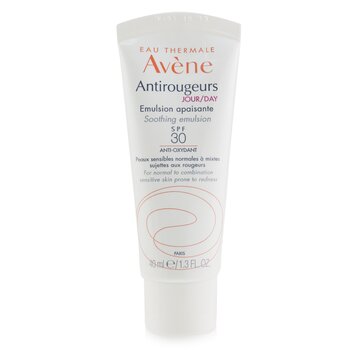 Avene Antirougeurs DAY Emulsión Calmante SPF 30 - Para Piel Normal a Mixta Sensible Propensa a Enrojecimiento