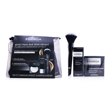 Flawless Bareskin Effect Active Kit de Maquillaje (1x Primer + 1x Polvo Translúcido + 1x Brocha de Maquillaje)
