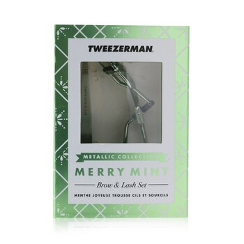 Tweezerman Set Merry Mint Cejas & Pestañas (Colección Metálica)