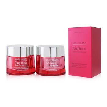 Estee Lauder Set Nutritious Super-Pomegranate Resplandor de Día & Noche: Crema Hidratante 50ml + Crema/Mascarilla de Noche 50ml