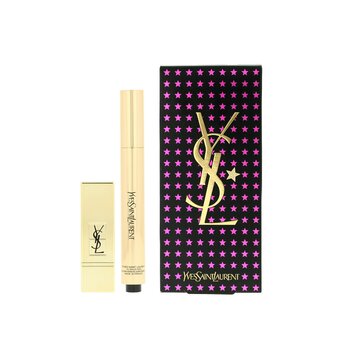 Yves Saint Laurent Set All Lights On Me (1xTouche Eclat  2.5ml + 1x Mini Rouge Pur Couture) - #2 (Luminous Ivory)