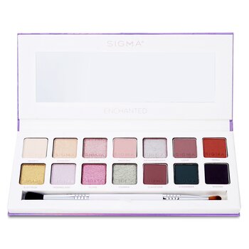 Sigma Beauty Enchanted Paleta de Sombra de Ojos (14x Sombras de Ojos + 1x Brocha de Doble Punta)