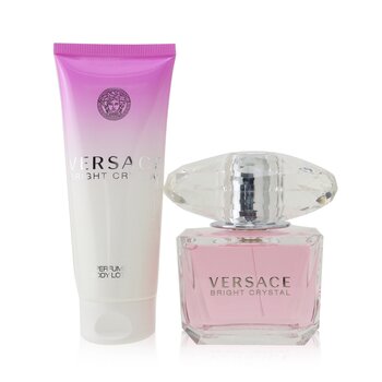 Versace Bright Crystal Coffret: Eau De Toilette Spray 90ml + Loción Corporal Perfumada 100ml