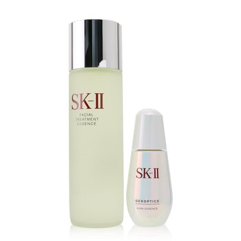 SK II Colección Whitening Series Aura Care Essentials: Genoptics Aura Esencia 50ml + Esencia Tratamiento Facial 230ml