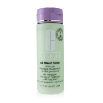 Clinique All about Clean Leche Limpiadora + Removedor de Maquillaje Todo En Uno - Piel Seca a Seca Mixta