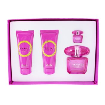 Versace Bright Crystal Absolu Coffret: Eau De Parfum Spray 90ml + Loción Corporal 100ml + Eau De Parfum 5ml + Gel de Ducha 100ml