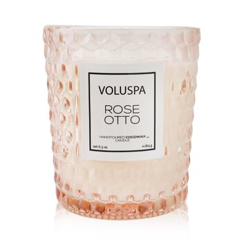 Voluspa Vela de Vidrio Texturizada - Rose Otto